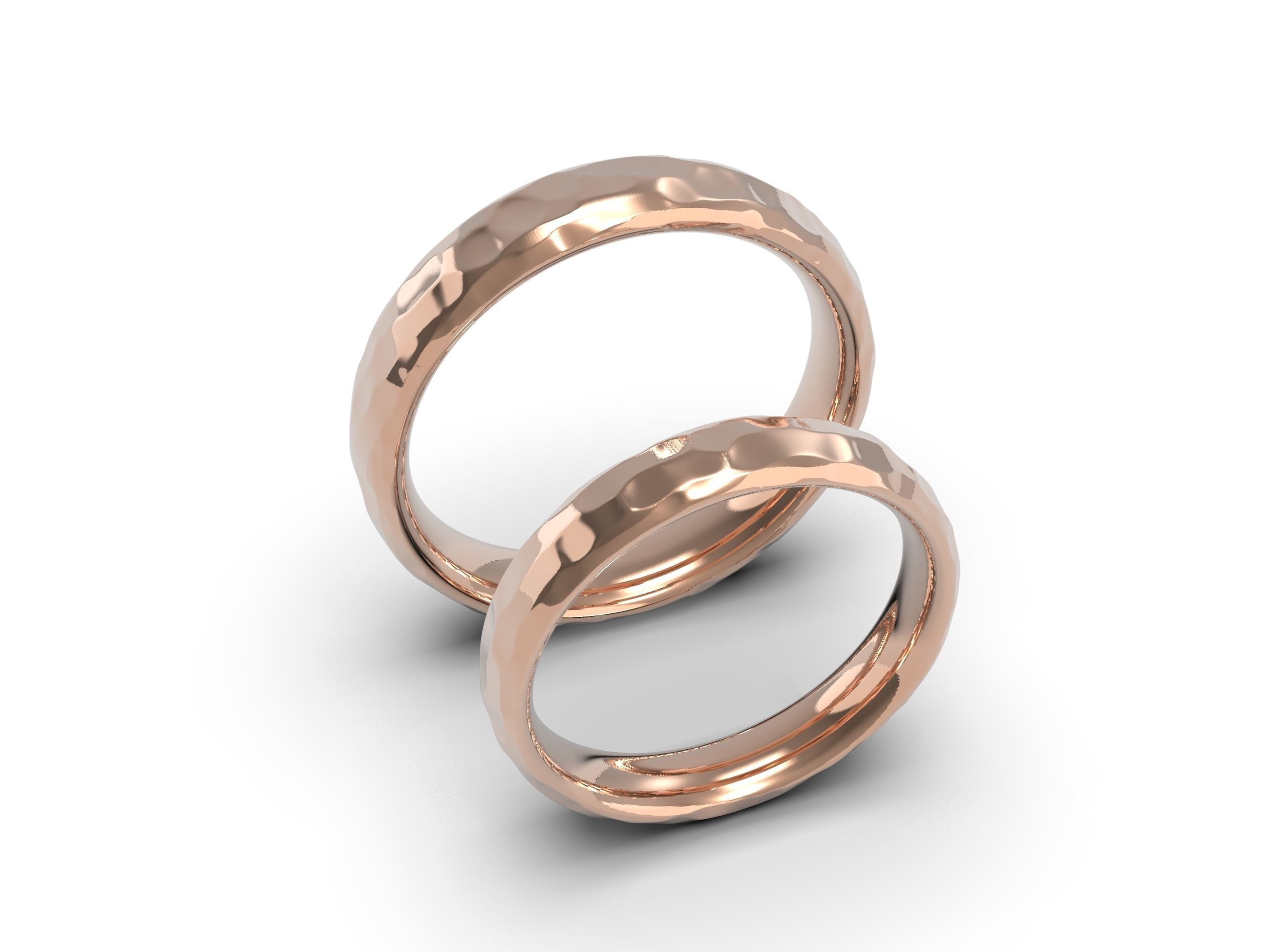 Beautiful nature wedding comfort rings 3D print model_21