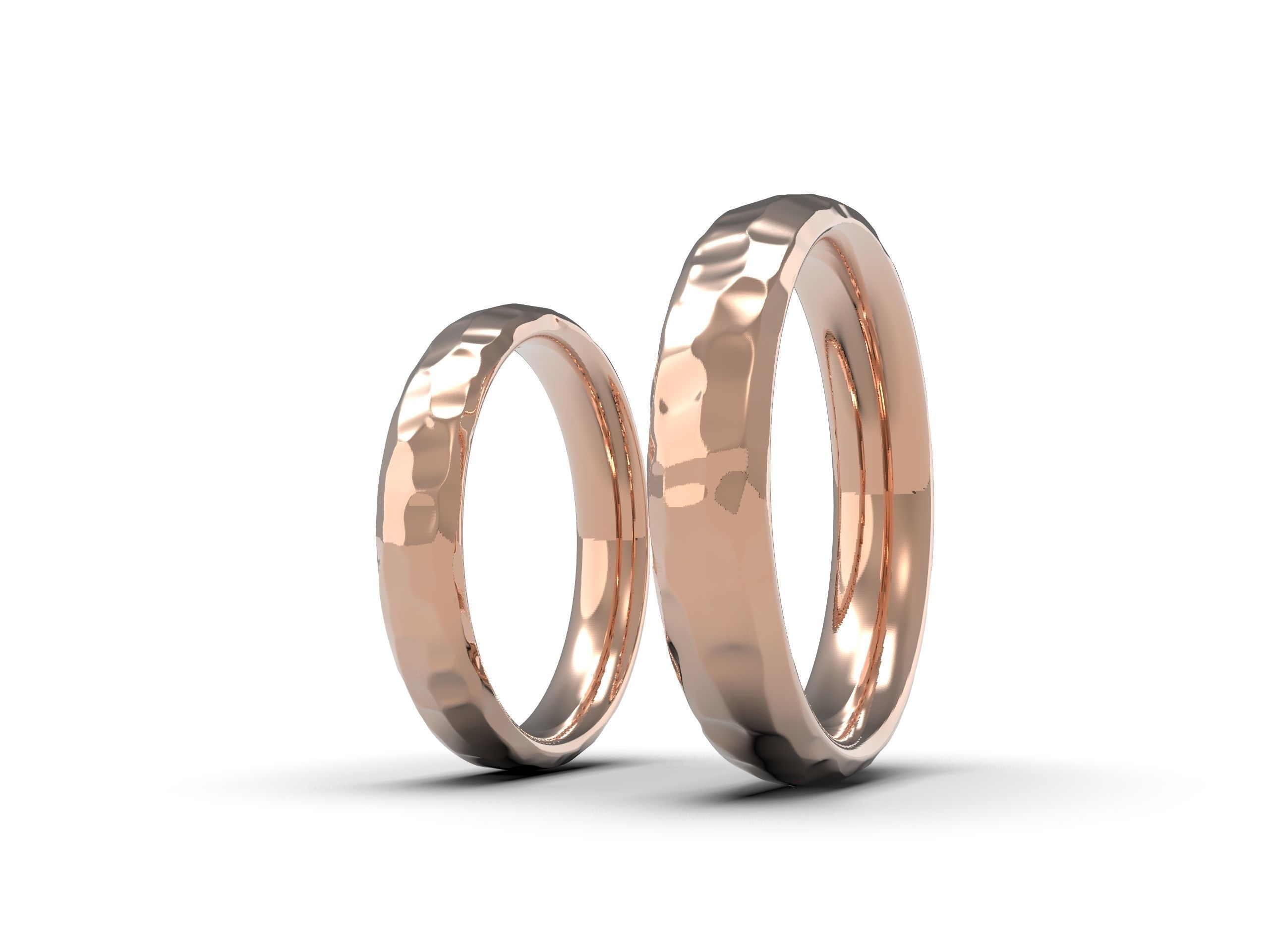 Beautiful nature wedding comfort rings 3D print model_18