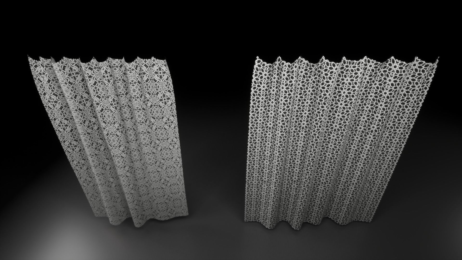 Post Soviet Curtains UE4 Low-poly 3D model_2