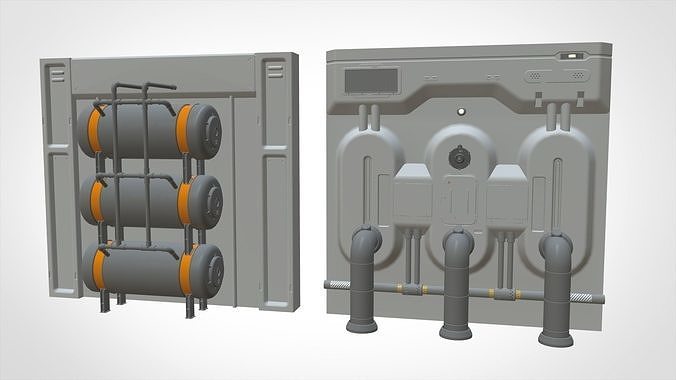 sci-fi Architecture kitbash 16 3D model 6