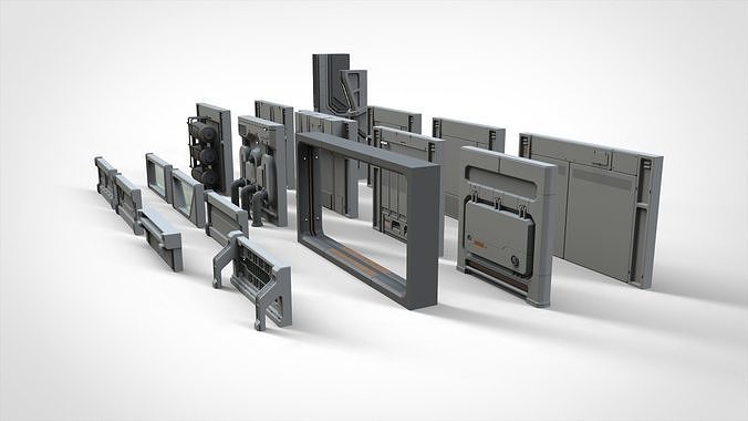 sci-fi Architecture kitbash 16 3D model 4
