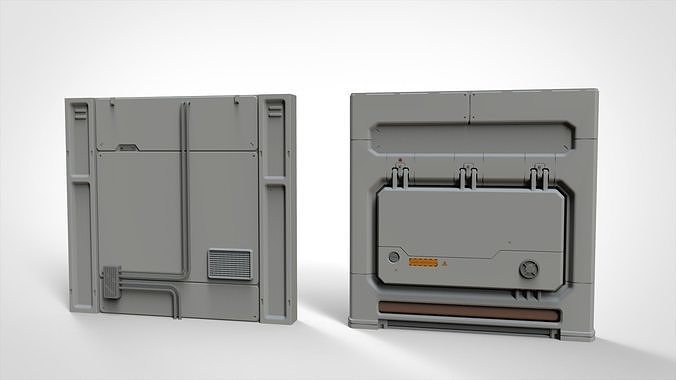 sci-fi Architecture kitbash 16 3D model 7
