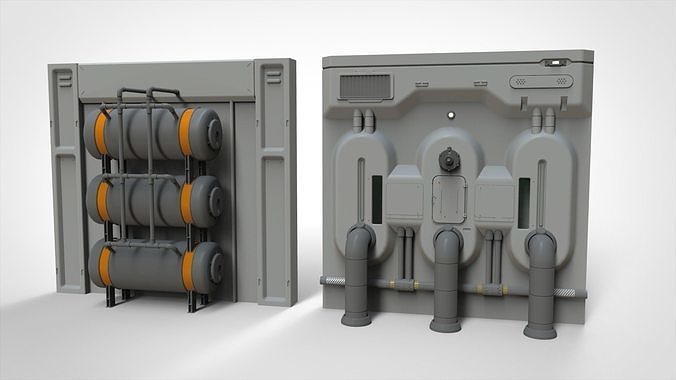 sci-fi Architecture kitbash 16 3D model 5