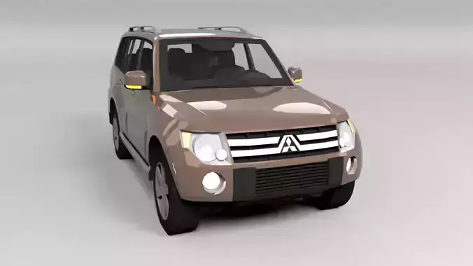 MITSHUBISHI PAJERO 2007 LOWPOLY Low-poly 3D model