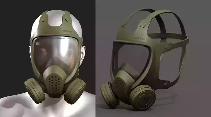 Gas mask helmet scifi futuristic military combat 
