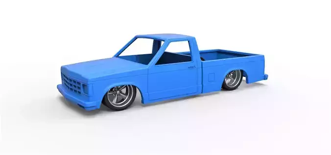 Shell and wheels Chevrolet S10 1990 Scale 1 to 25 3D print model