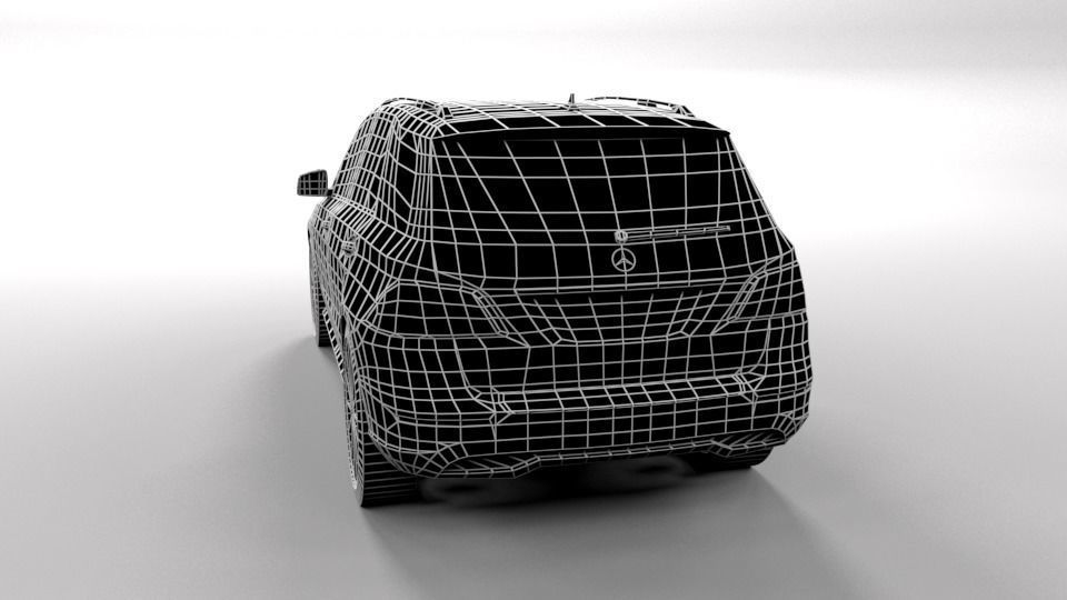 MERCEDES ML 2012 LOWPOLY Low-poly 3D model_2