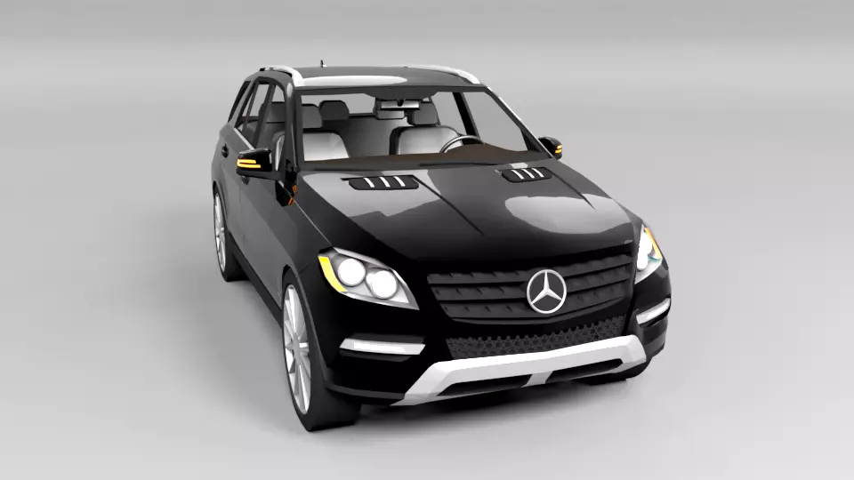 MERCEDES ML 2012 LOWPOLY Low-poly 3D model_0