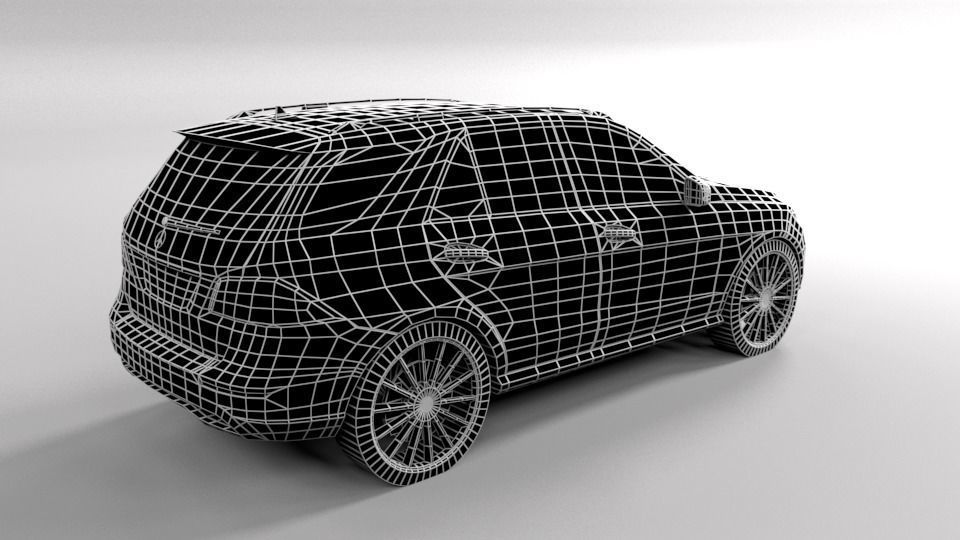 MERCEDES ML 2012 LOWPOLY Low-poly 3D model_5