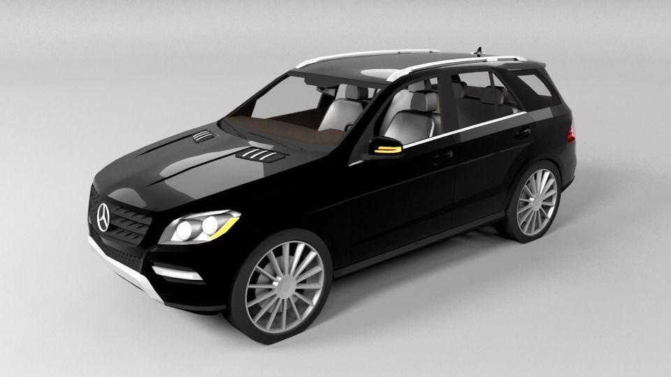 MERCEDES ML 2012 LOWPOLY Low-poly 3D model_6