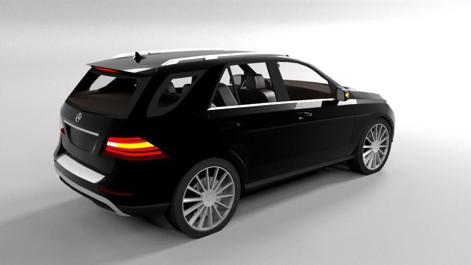 MERCEDES ML 2012 LOWPOLY Low-poly 3D model_4