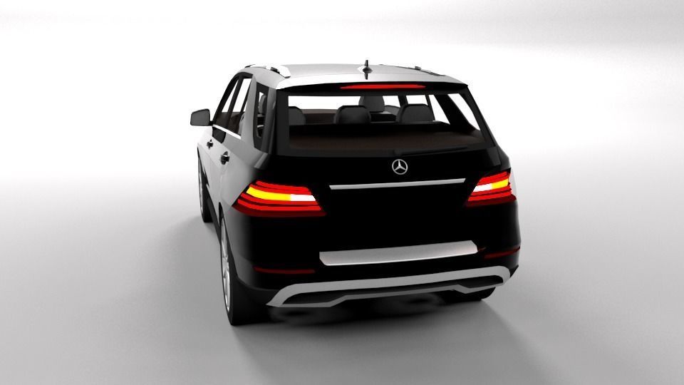 MERCEDES ML 2012 LOWPOLY Low-poly 3D model_3