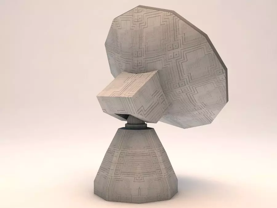 Satelitte Observatory Dish Low Poly Low-poly 3D model
