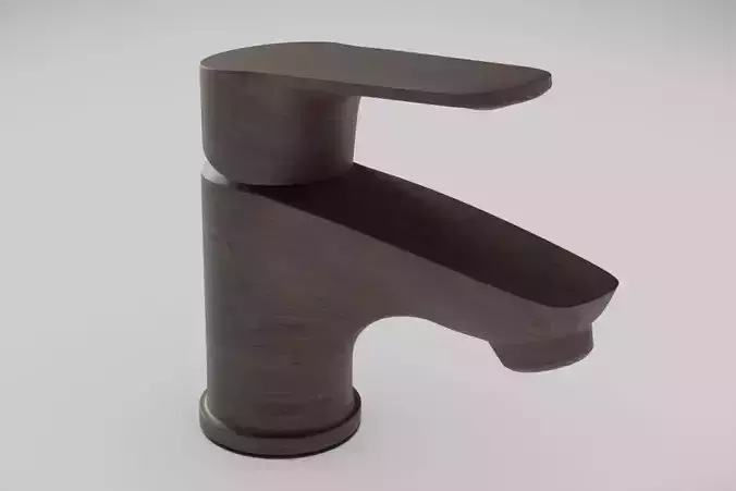 Faucet Foiled wood walnut dark PBR