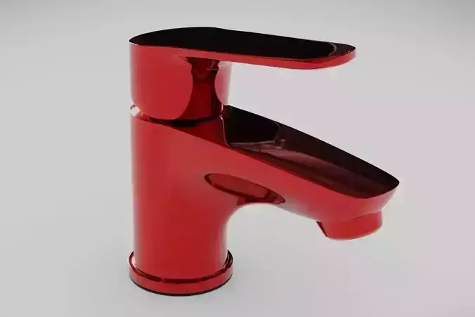 Faucet Foiled red cream shiny PBR