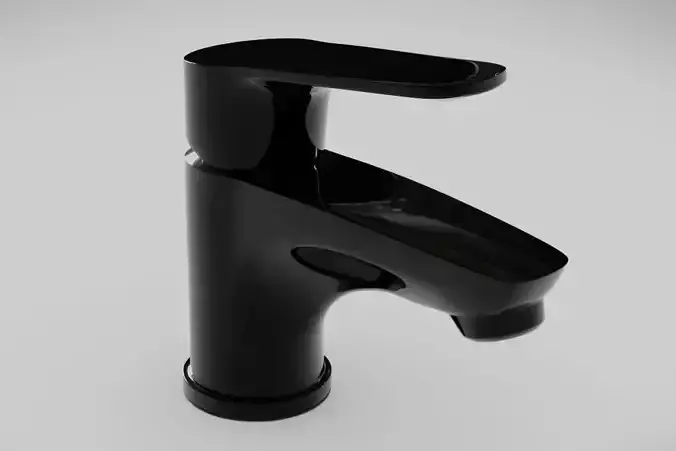 Faucet Foiled black shiny PBR