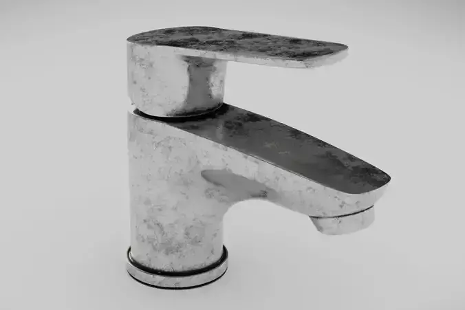 Faucet Chrome white weathered PBR