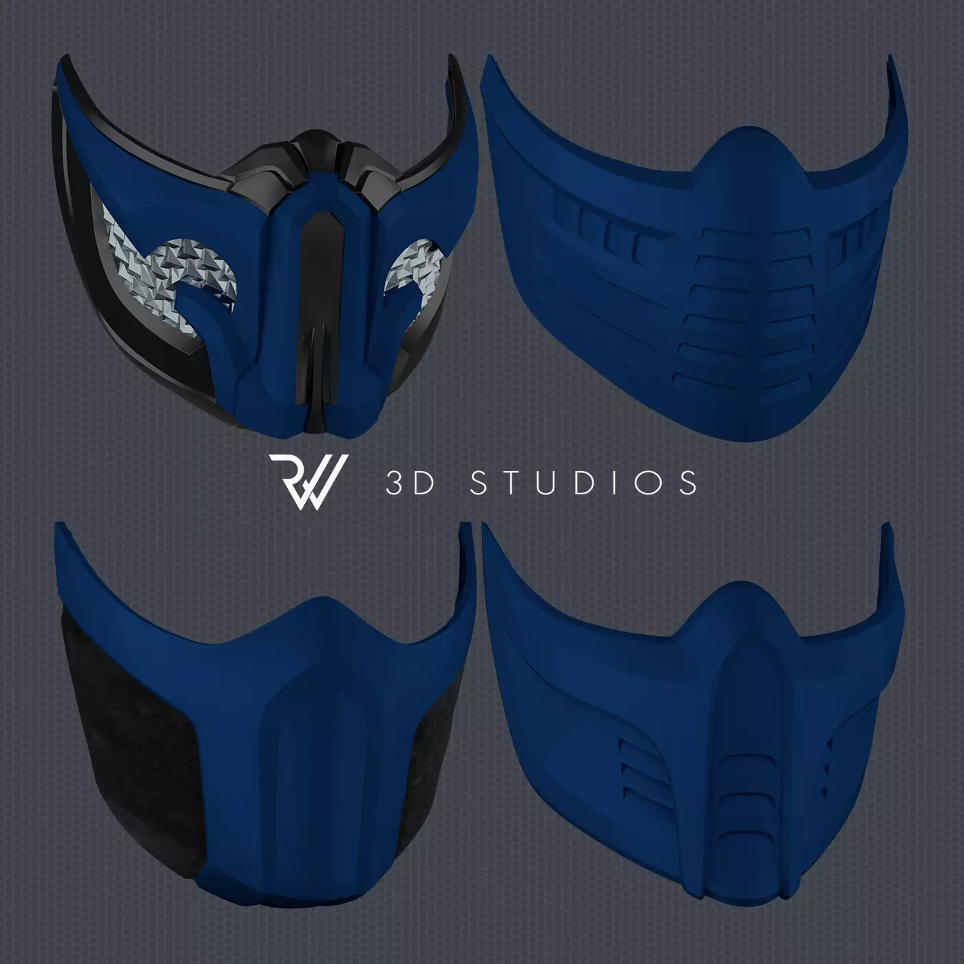 MK11 Sub-Zero Mask - Pack 01 - STL Files 3D print model_0