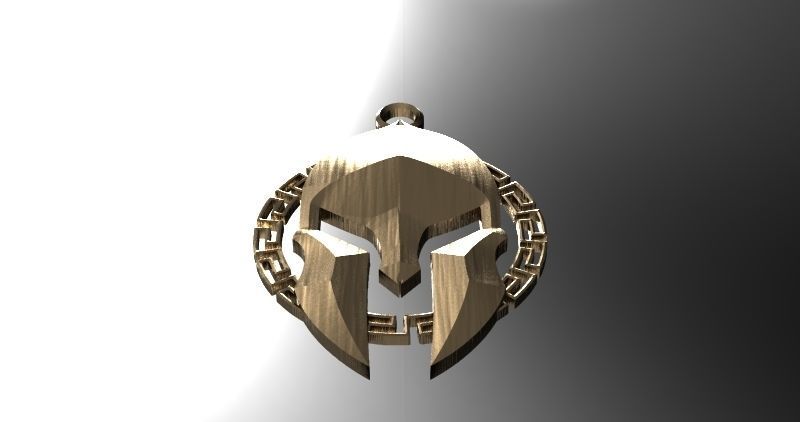 Spartan pendant 5 3D print model_1