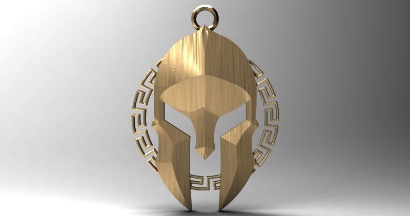 Spartan pendant 5 3D print model_2