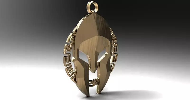 Spartan pendant 5 3D print model_0
