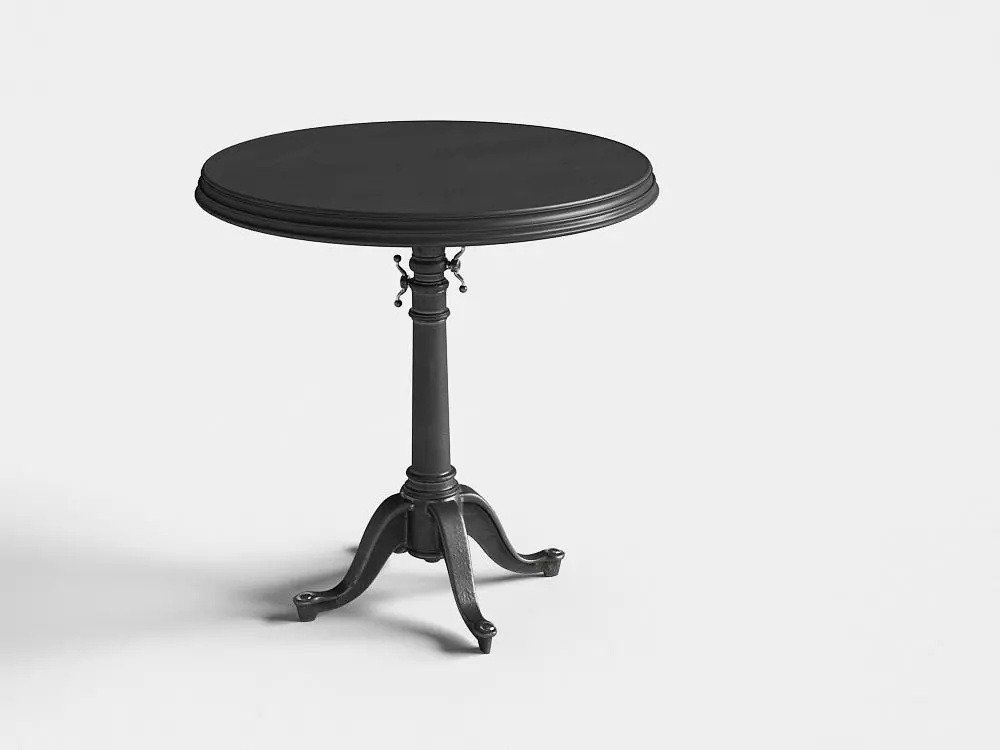 24 18th C FRENCH TILT TOP BRASSERIE TABLE SET OF 2 3D model