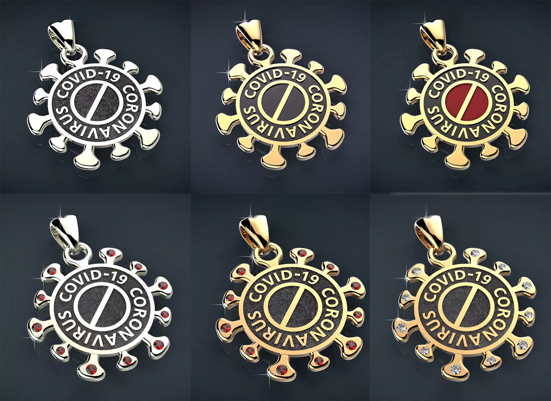 Covid-19 pendant 3D print model_0