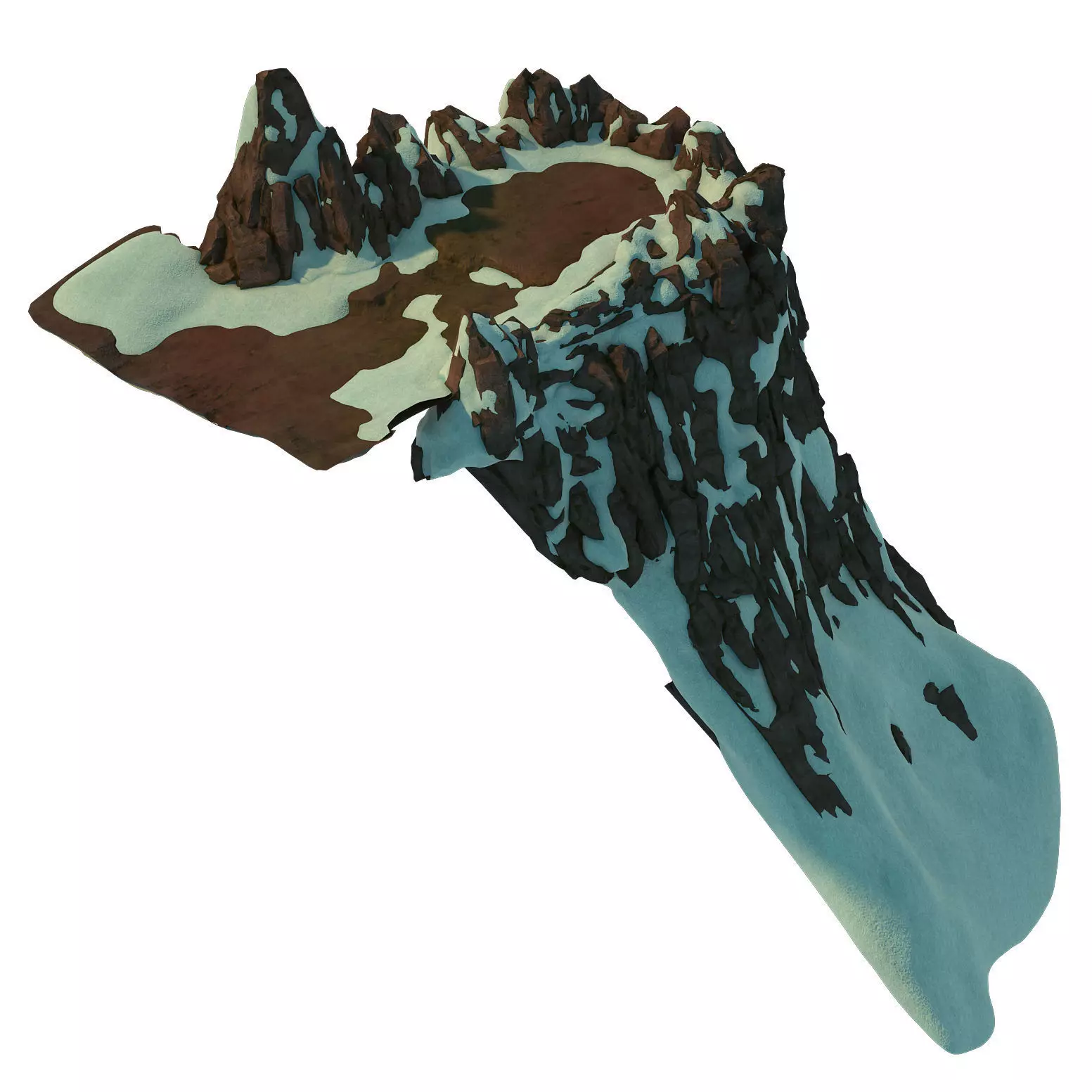 White camel mountain - cliff 3D model_0