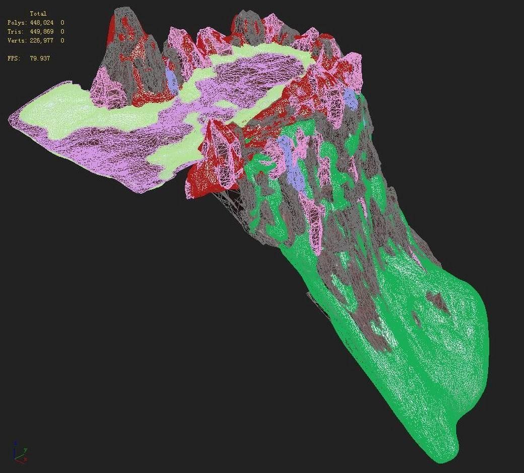 White camel mountain - cliff 3D model_4