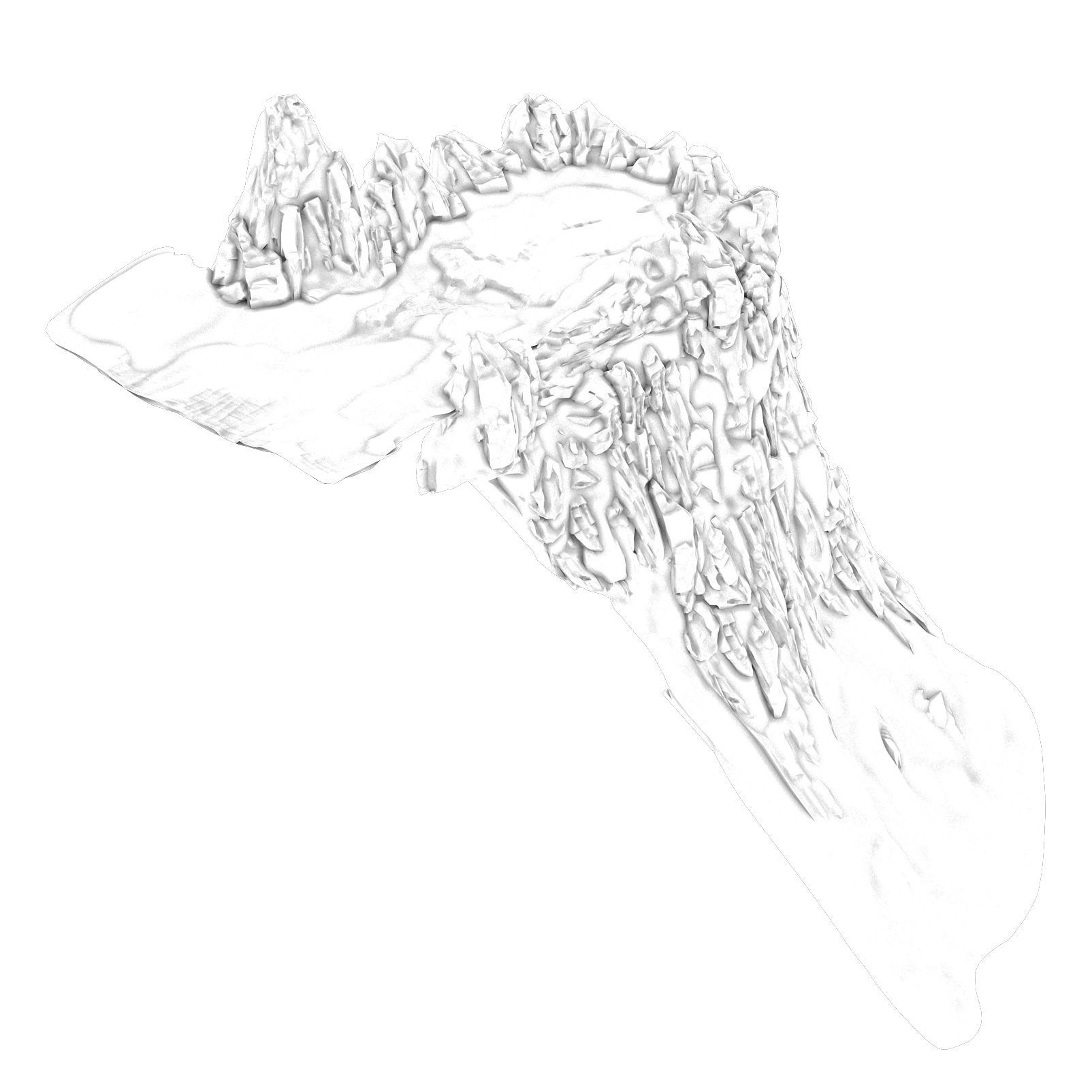 White camel mountain - cliff 3D model_1