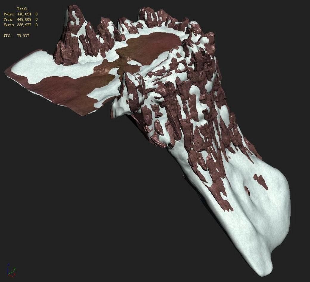 White camel mountain - cliff 3D model_3