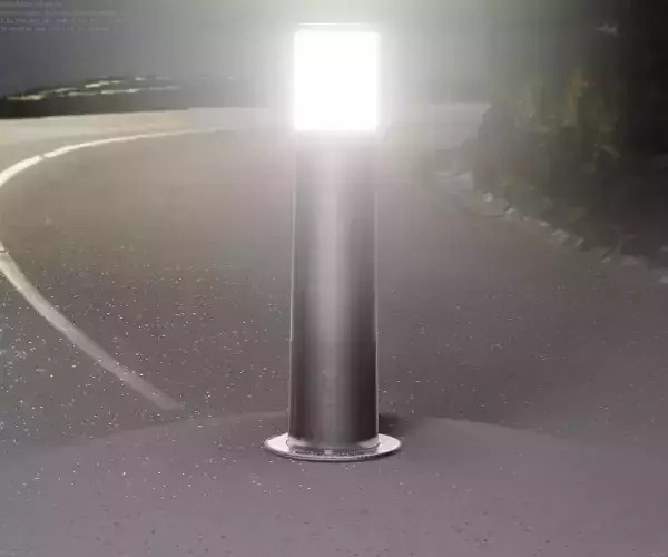 Low-Poly Basic Light Column 10 - Street Light Set-9 Low-poly 3D model
