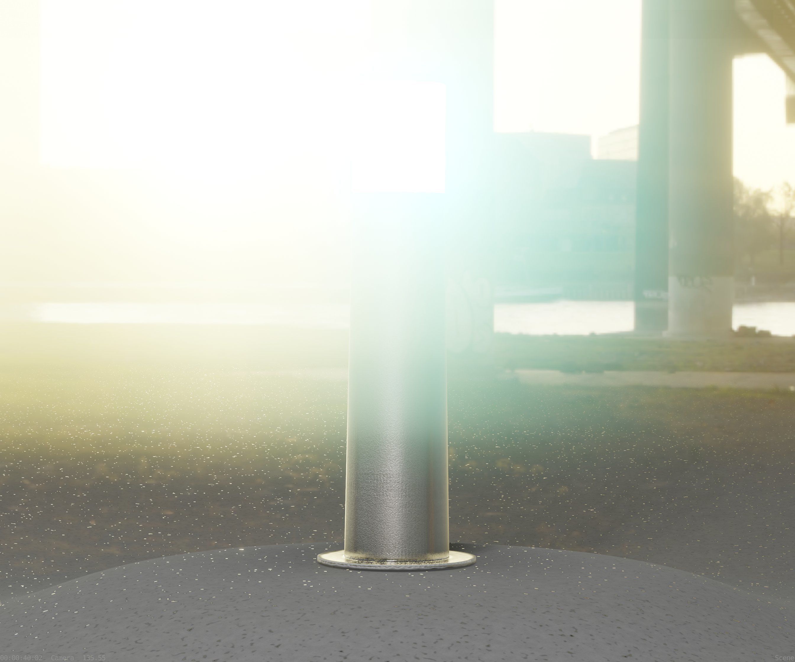 Low-Poly Basic Light Column 10 - Street Light Set-9 Low-poly 3D model_63