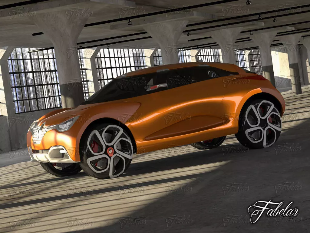 Renault Capture Concept and Garage 3D model_0