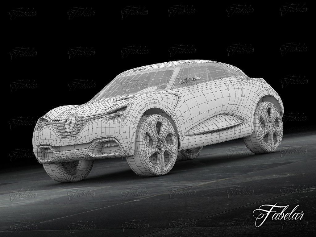 Renault Capture Concept and Garage 3D model_9
