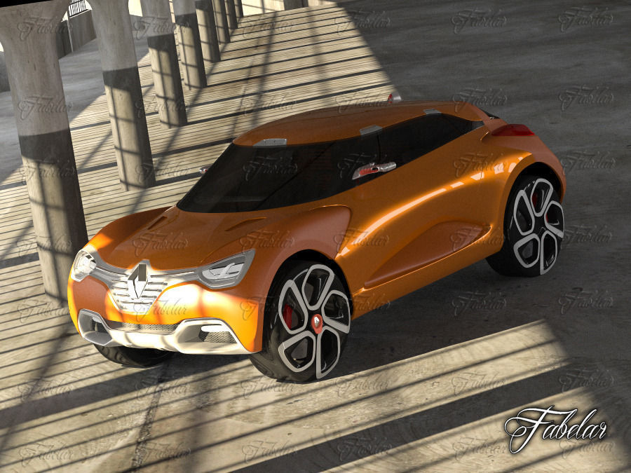 Renault Capture Concept and Garage 3D model_2