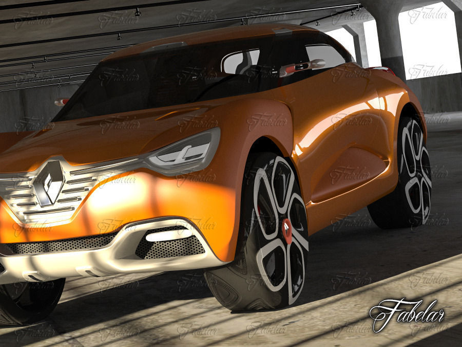 Renault Capture Concept and Garage 3D model_4