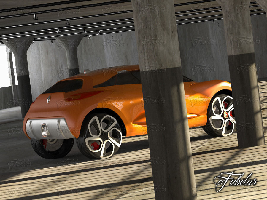 Renault Capture Concept and Garage 3D model_8