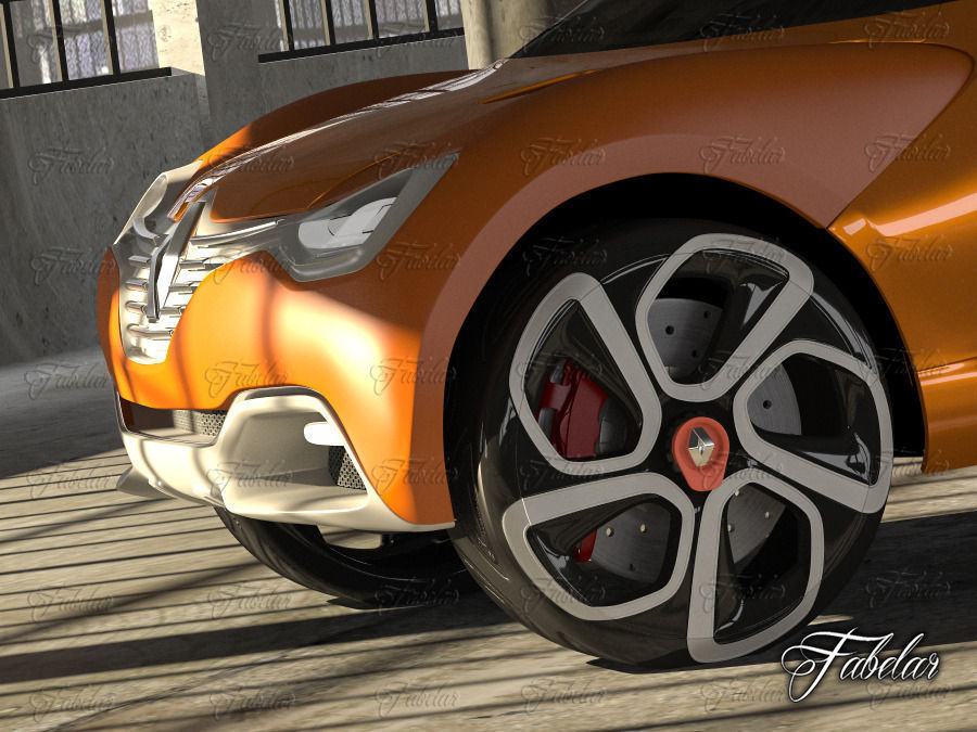 Renault Capture Concept and Garage 3D model_6