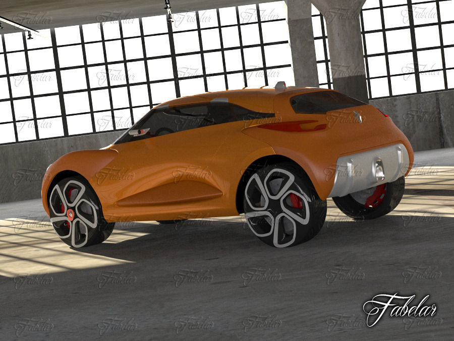 Renault Capture Concept and Garage 3D model_1