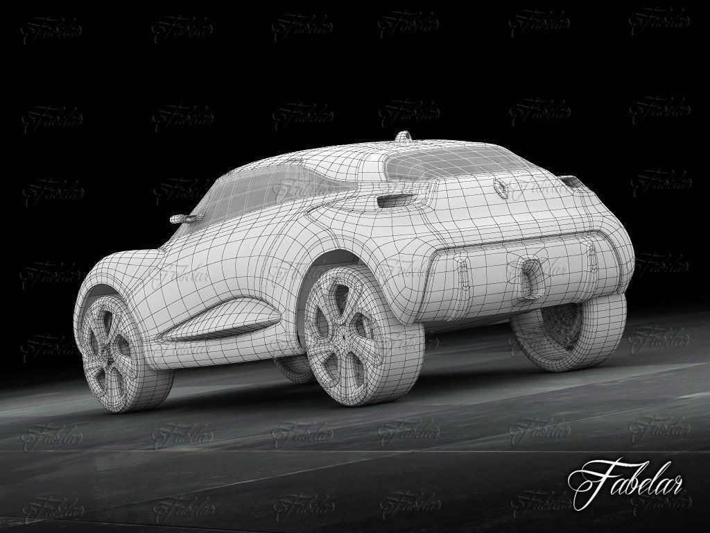 Renault Capture Concept and Garage 3D model_10
