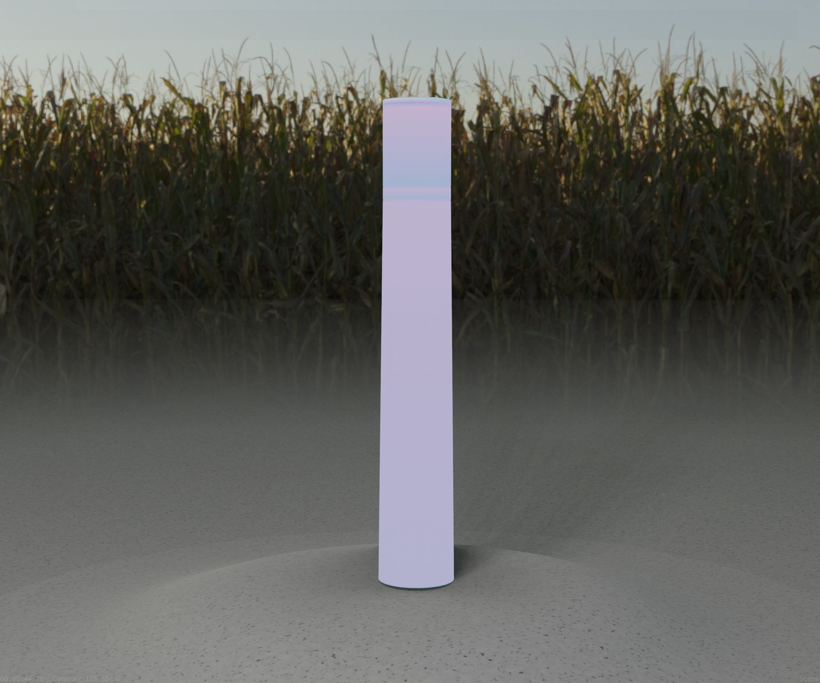 Low-Poly Basic Light Column 11 - Street Light Set-9 Low-poly 3D model_81