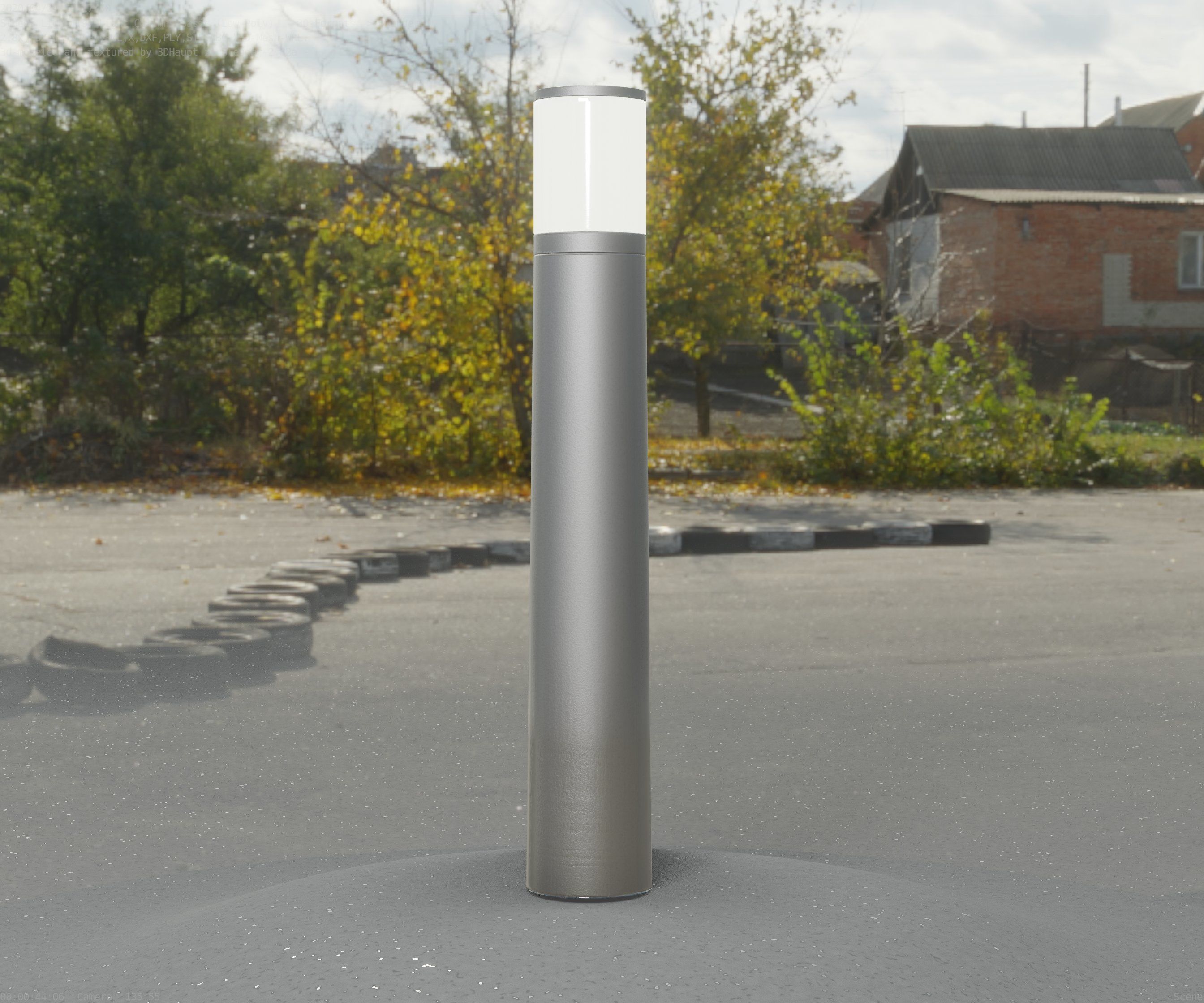 Low-Poly Basic Light Column 11 - Street Light Set-9 Low-poly 3D model_67