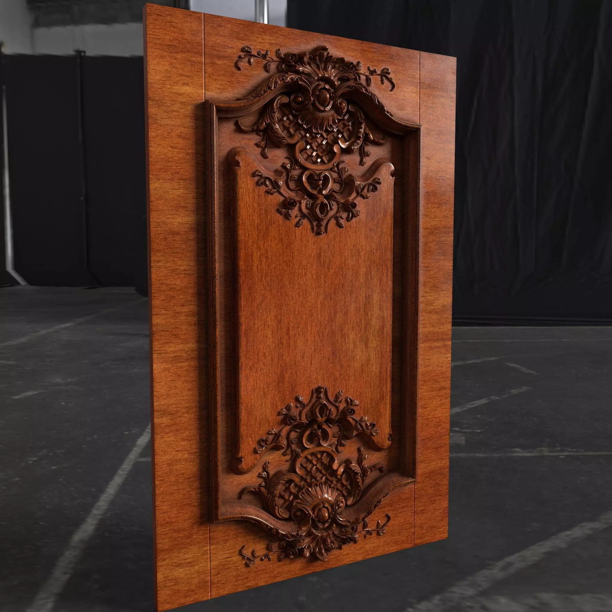 kitchen facade decorated with carvings 3D print model 3D print model_0