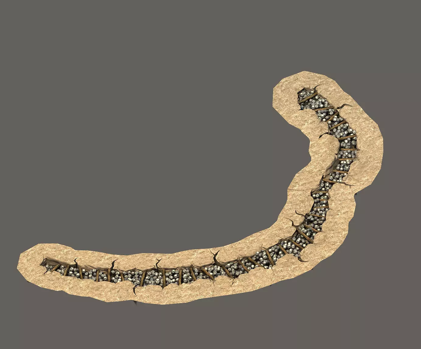 Semi - circular skeleton aisle 01 3D model_0