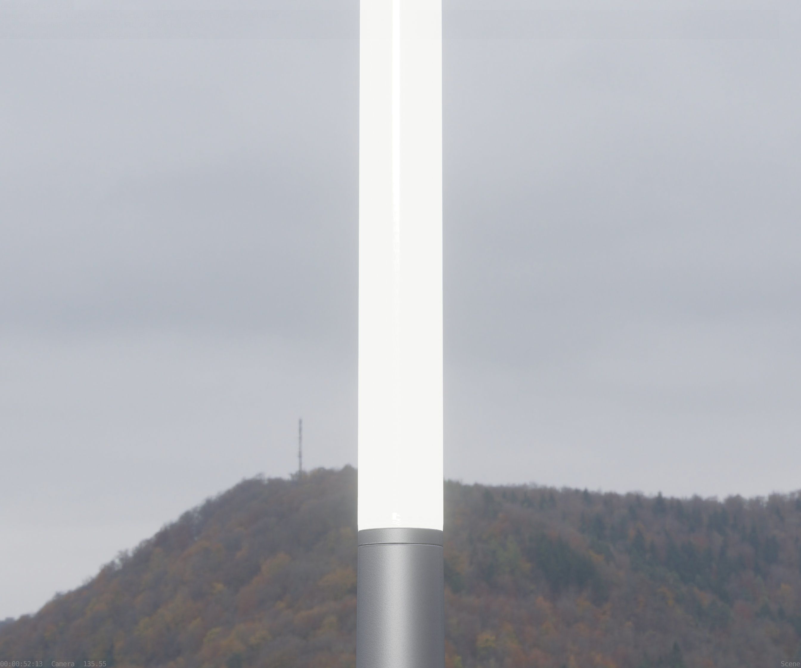 Low-Poly Basic Light Column 13 - Street Light Set-9 Low-poly 3D model_61