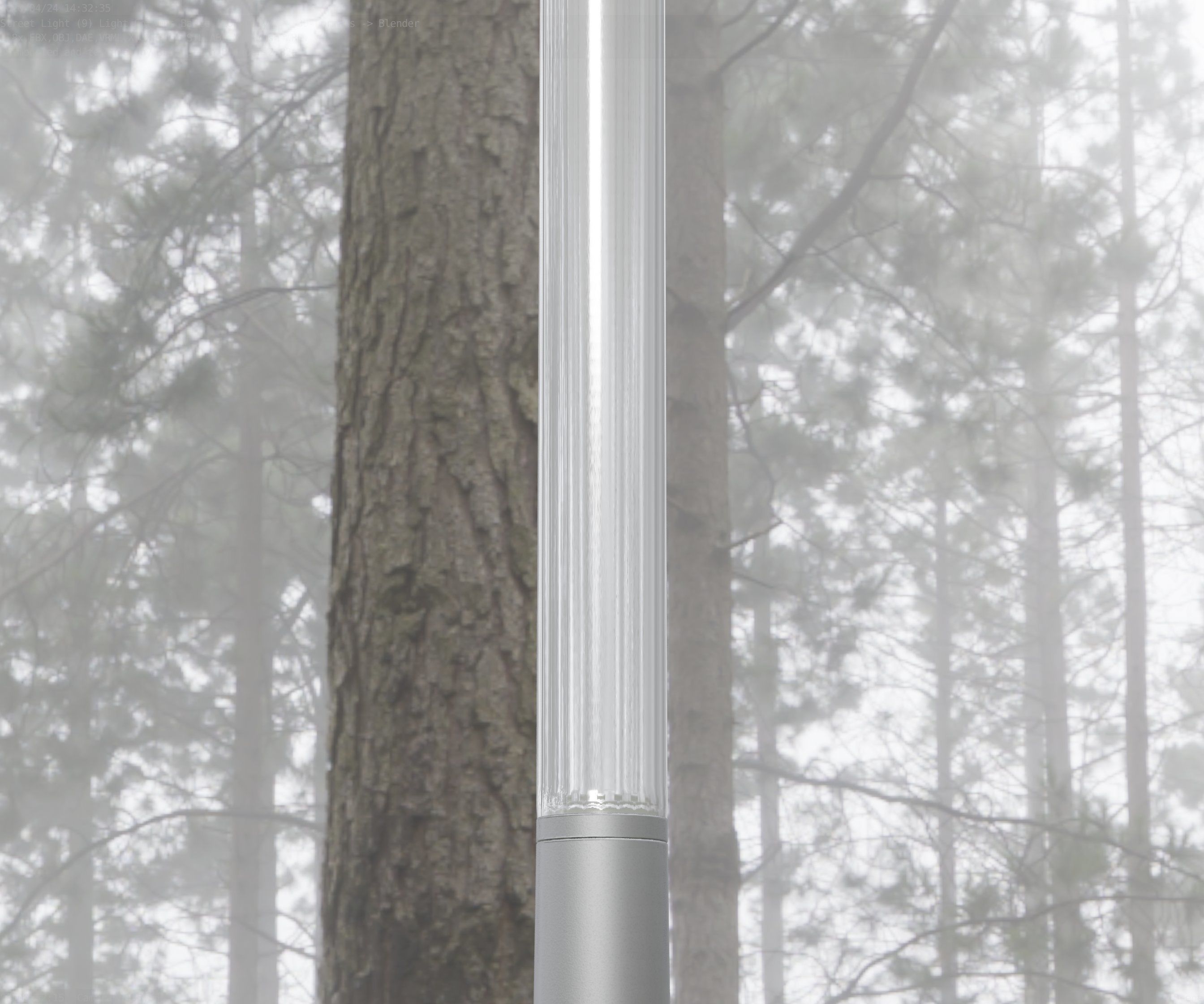 Low-Poly Basic Light Column 13 - Street Light Set-9 Low-poly 3D model_63