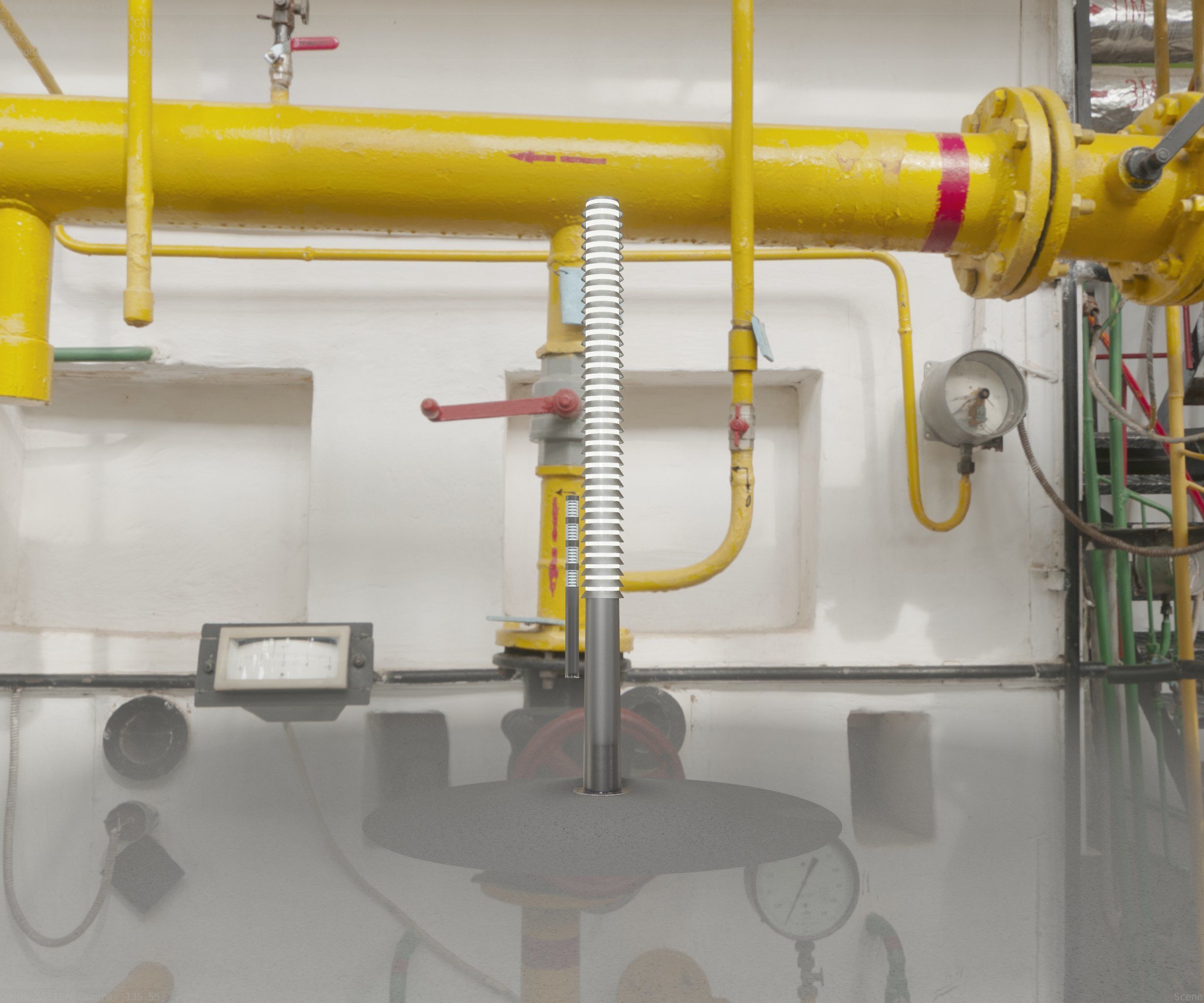 Low-Poly Basic Light Column 14 - Street Light Set-9 Low-poly 3D model_45