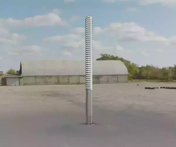 Low-Poly Basic Light Column 14 - Street Light Set-9 Low-poly 3D model