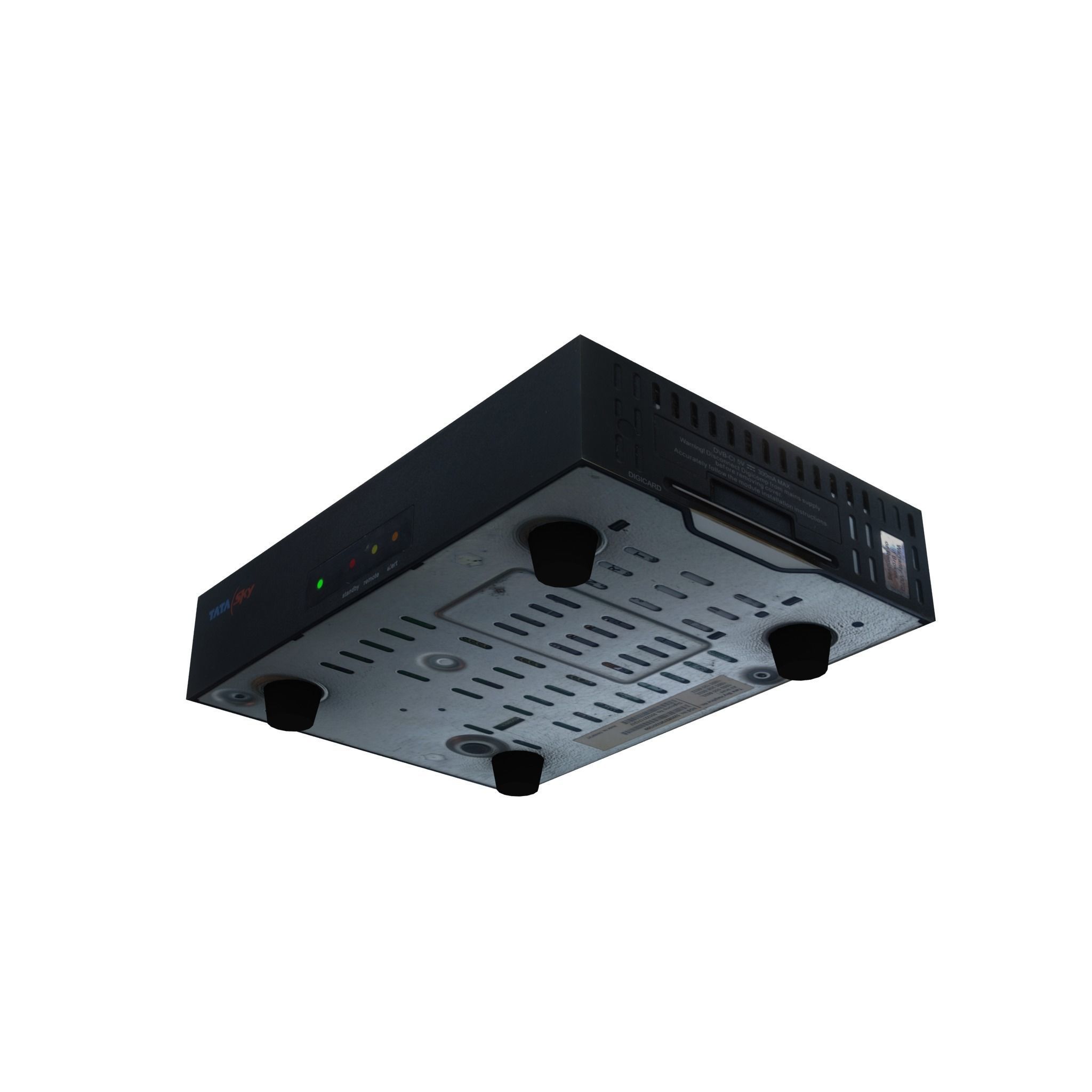 Setup Box cable receiver  Low-poly 3D model_2